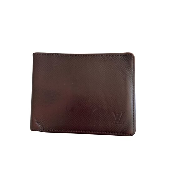 LOUIS VUITTON Men’s Brown Leather BiFold Wallet - Picture 1 of 7